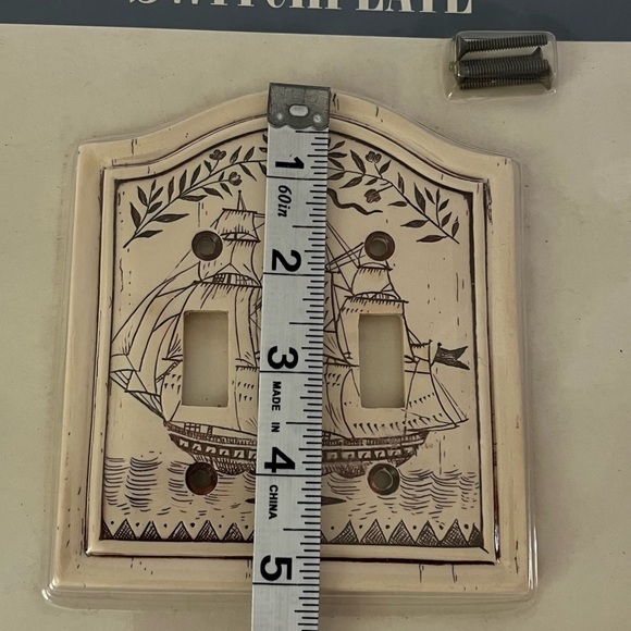 VINTAGE 1998 SEAFARER NAUTICAL DOUBLE SWITCHPLATE BY FIGI HOME DECOR COLLECTIONS - Picture 8 of 8
